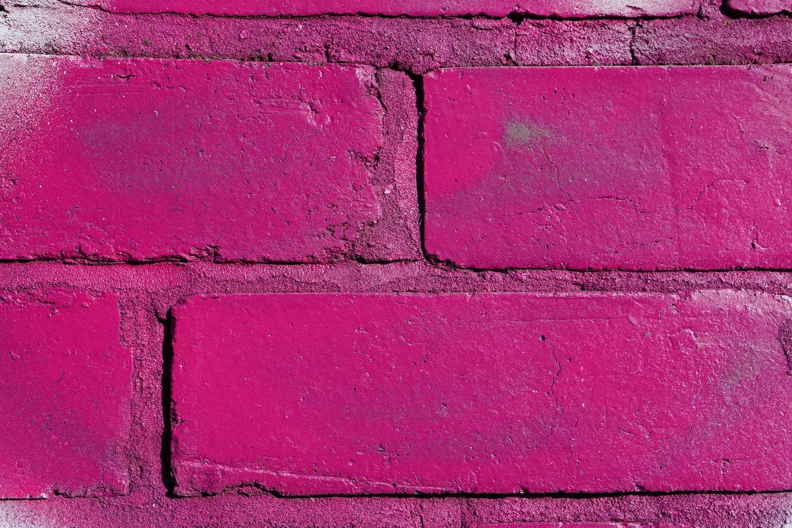 red and white brick wall