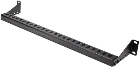 StarTech.com 1U Rack Mountable Cable Lacing Bar w/Adjustable Depth, Cable Support Guide For Organized 19 Racks/Cabinets, Horizontal Cable Guide For Patch Panels/Switches/PDUs - Rack Kabelmanagementführung (horizontal) - Schwarz - 1U - 48.3 cm (19) (12S-CABLE-LACING-BAR)