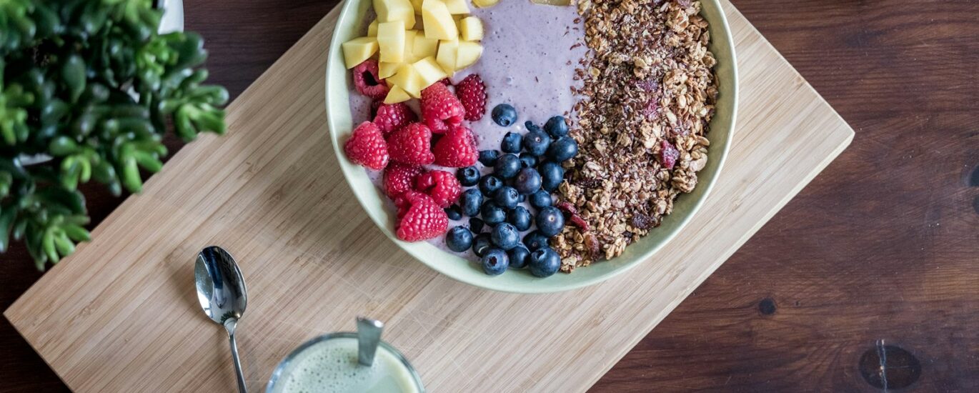 flat lay photography of fruits on plate