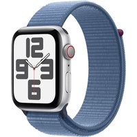 Apple Watch SE (2. Gen) LTE 44mm Alu Silber Sport Loop Winterblau